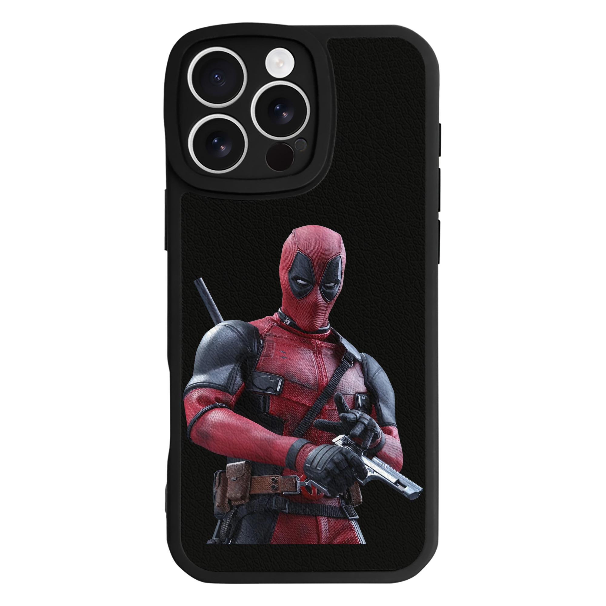 （画像用） Deadpool デッドプール 【iPhone 16シリーズ対応】シリコンスマホケース（レザー調） 材質：シリコン